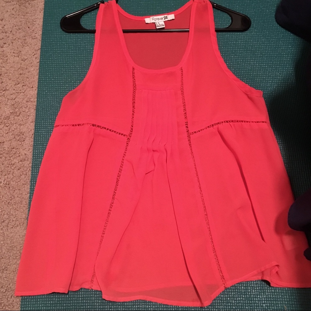 Forever 21 Shear Coral Blouse